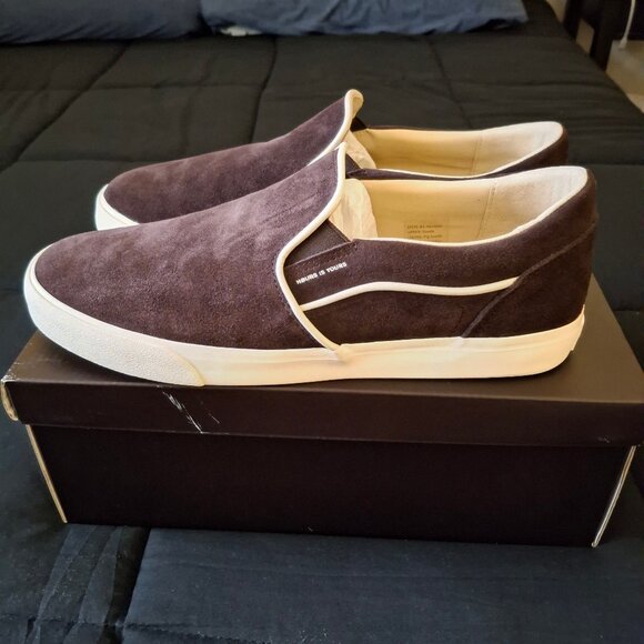 Hours Is Yours 'B1 Herman Slip-On' skate shoes NWT, cocoa/cream, sz 12 - Picture 2 of 8
